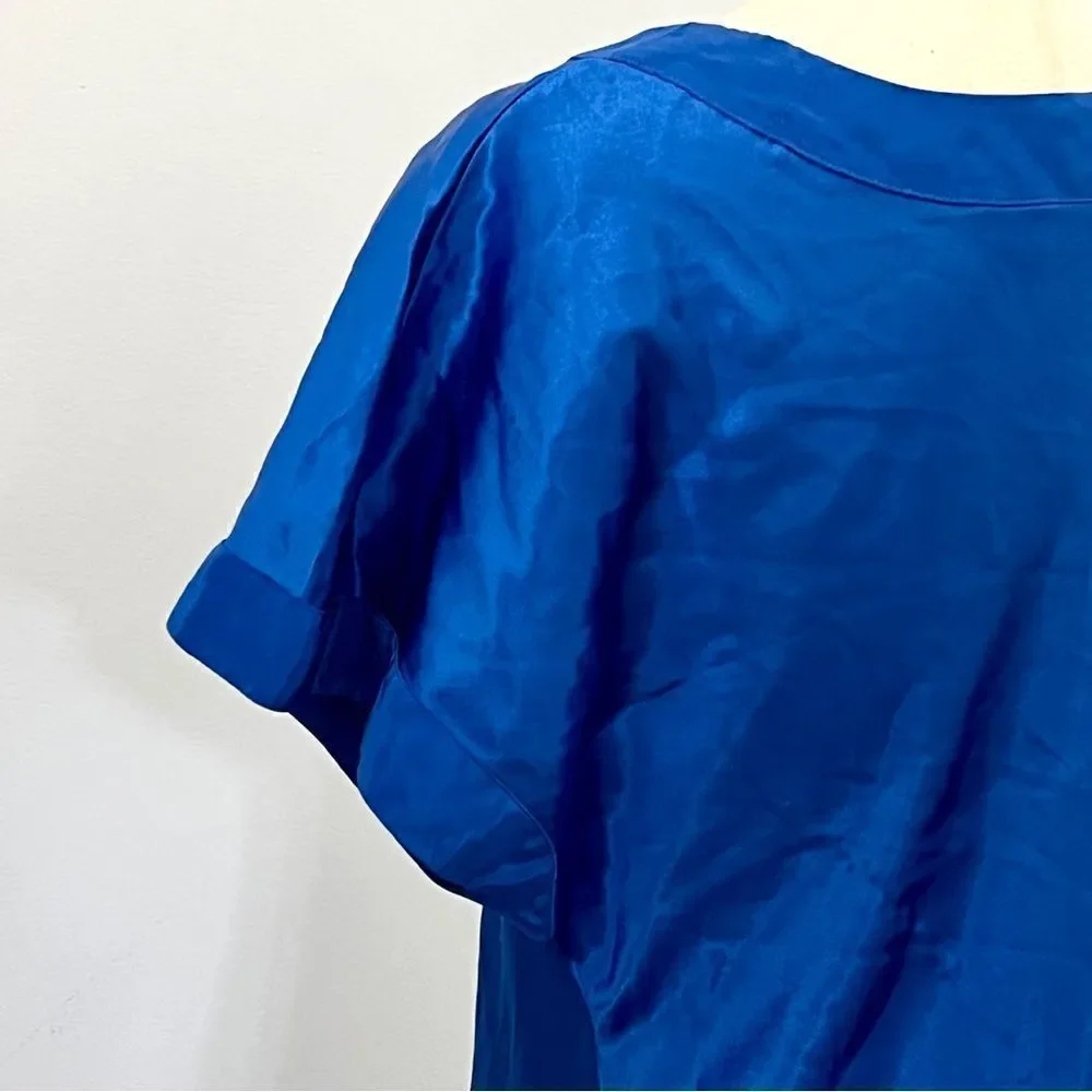 Vintage Victoria’s Secret Gold Label Royal Blue Chemise Slip Dress Nightie P/S